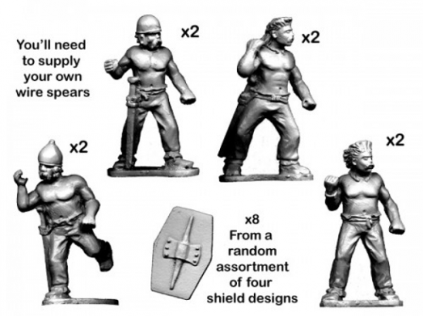 Crusader Miniatures: Ancient Celt Warriors (Bare Chested) (8)