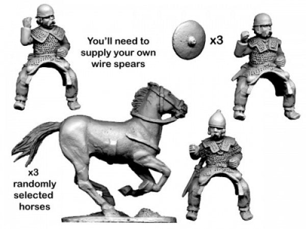 Crusader Miniatures: Ancient Celt Mounted Nobles with Spears (not incl)