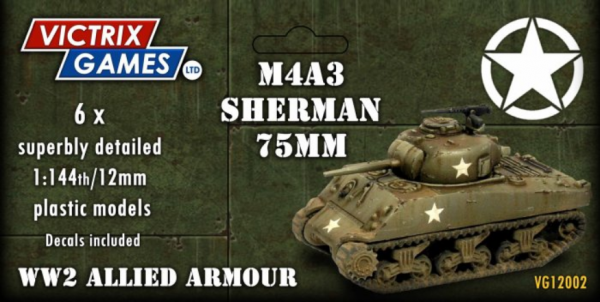 12mm WWII: Sherman M4A3 75mm (6)