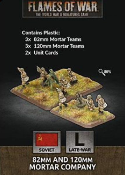 Flames Of War (WWII): (Soviet) 82mm and 120mm Mortar Company (Plastic)