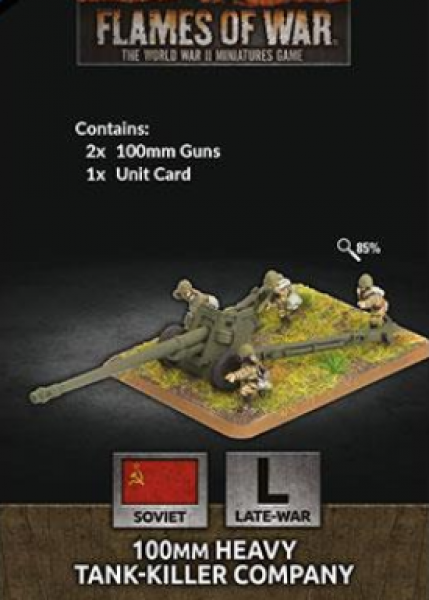 Flames Of War (WWII): (Soviet) 100mm Heavy Tank-Killer Company (x2)