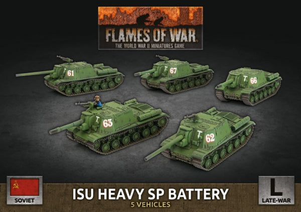 Flames Of War (WWII): (Soviet) ISU Heavy SP Battery (x5 Plastic)