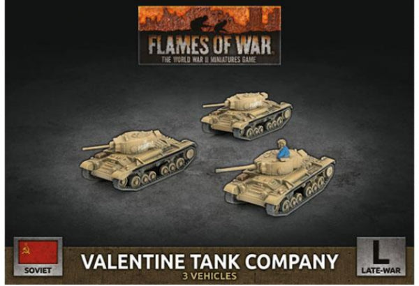 Flames Of War (WWII): (Soviet) Valentine Tank Company (x3 Plastic)