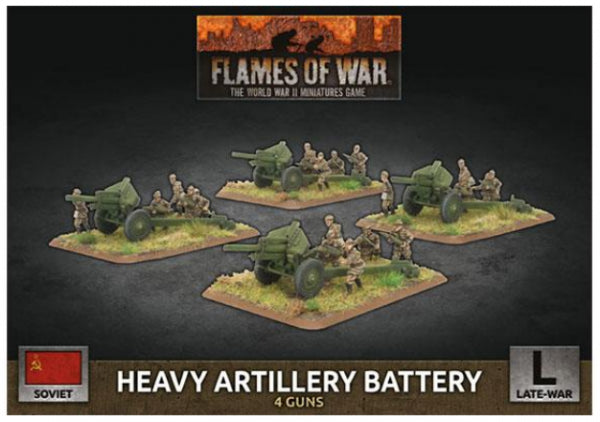 Flames Of War (WWII): (Soviet) 152mm Artillery Battery (x4 Plastic)