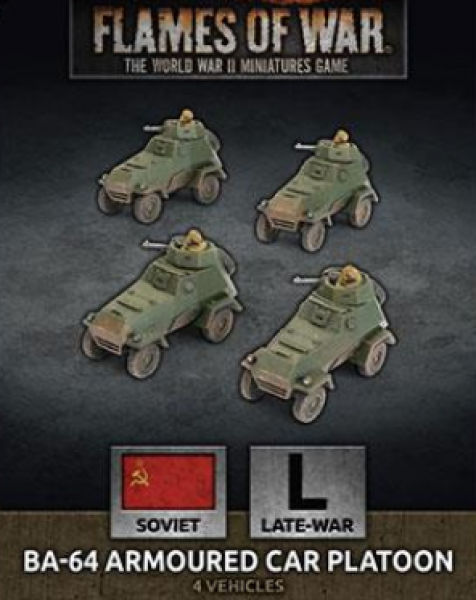 Flames Of War (WWII): (Soviet) BA-64 Armoured Car Platoon (x4 Plastic)