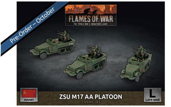 Flames Of War (WWII): (Soviet) ZSU M17 Anti-Aircraft Platoon (x3 Plastic)