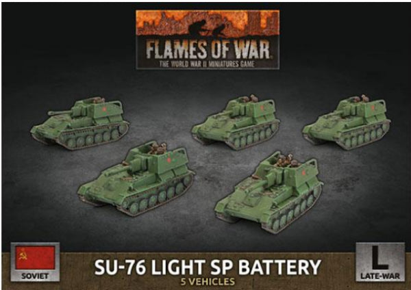 Flames Of War (WWII): (Soviet) SU-76 Light SP Battery (x5 Plastic)