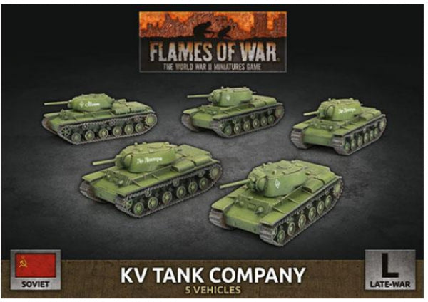Flames Of War (WWII): (Soviet) KV Tank Company (x5 Plastic)