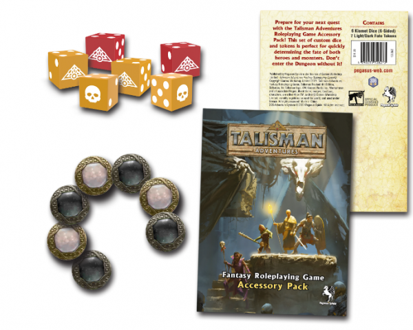 Talisman Adventures RPG Accessory Pack (Dice & Tokens)