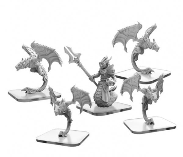 Monsterpocalypse: Stalkers and Draken Mystic – Draken Armada Unit (metal)