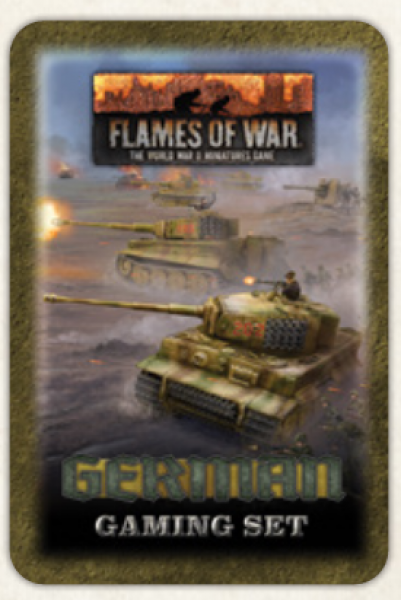 Flames of War: Gaming Tin Set - German (x20 Tokens, x2 Objectives, x16 Dice)