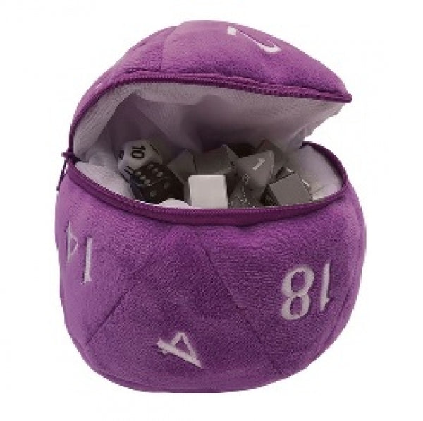 D20 Plush Dice Bag - Purple