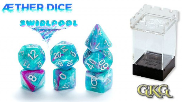 Aether Dice: Swirlpool  (7 Dice Polyhedral Set)