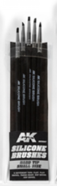 AK-Interactive: Silicone Brushes - Hard Tip, Small (Set of 5)