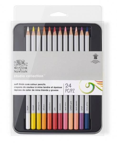 Winsor & Newton: Studio Collection Colour Pencil Tin (24pcs)