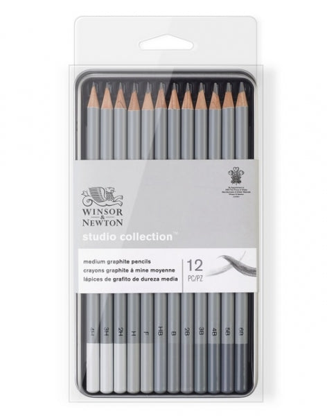 Winsor & Newton: Studio Collection Graphite Pencil Tin - Medium (12pcs)