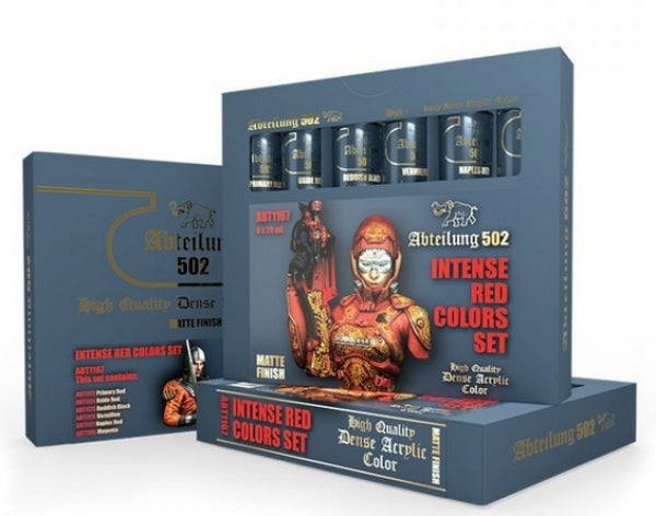 Abteilung 502: High Quality Dense Acrylic Colors - Intense Red Colors Set
