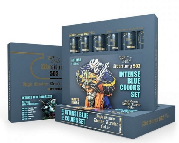 Abteilung 502: High Quality Dense Acrylic Colors - Intense Blue Colors Set