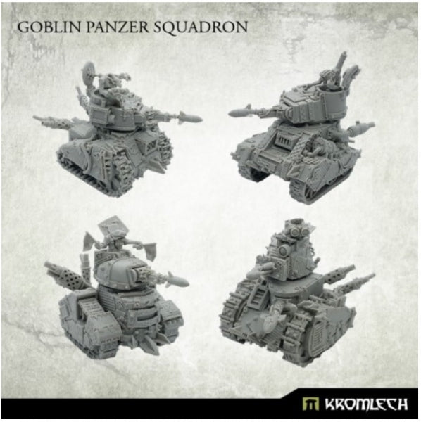 Kromlech Miniatures: Goblin Scrap Tank Panzer Squadron (4)