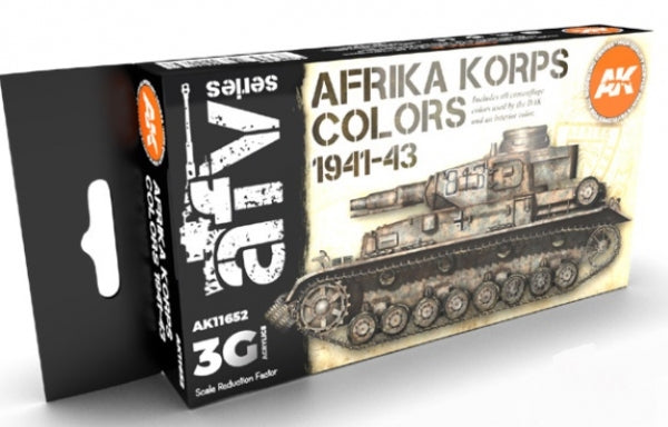 AK-Interactive: 3rd Gen Acrylics - Afrika Korps Colors 1941-1943 Set