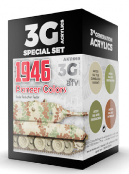 AK-Interactive: 3rd Gen Acrylics - 1946 Panzer Colors Set