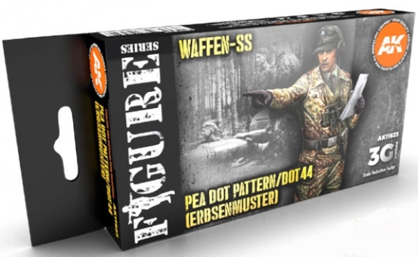 AK-Interactive: 3rd Gen Acrylics - Pea Dot Pattern/DOT44 (Erbsenmuster) Color Set