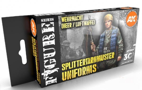 AK-Interactive: 3rd Gen Acrylics - Splittertarnmuster Uniform Colors Set
