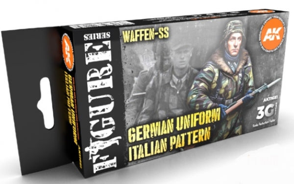 AK-Interactive: 3rd Gen Acrylics - German Uniform Italian Pattern Color Set