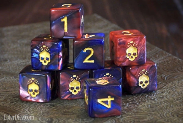 Elder Dice Set: Mark of the Necronomicon - Blood & Magick d6 9-die Set