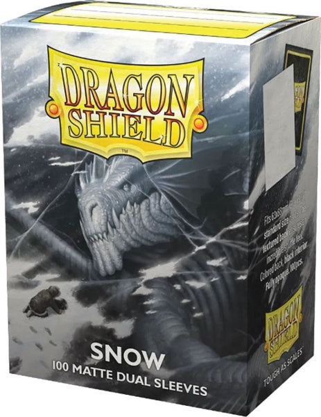 Dragon Shields: Matte Dual - Snow (100 sleeves)