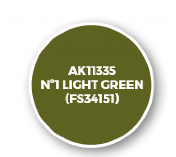 AK-Interactive: AFV Acrylics (3rd Gen) - Nº1 Light Green (FS34151)