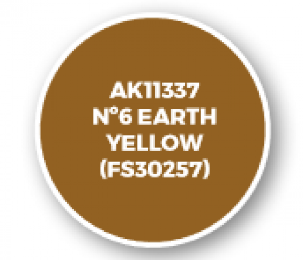 AK-Interactive: AFV Acrylics (3rd Gen) - Nº6 Earth Yellow (FS30257)
