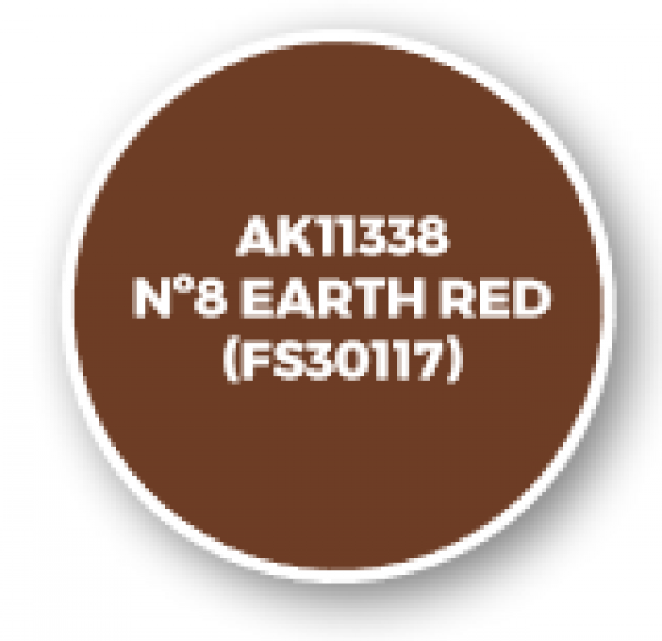 AK-Interactive: AFV Acrylics (3rd Gen) - Nº8 Earth Red (FS30117)