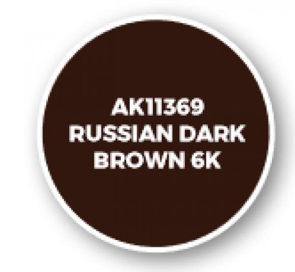 AK-Interactive: AFV Acrylics (3rd Gen) - Russian Dark Brown 6K