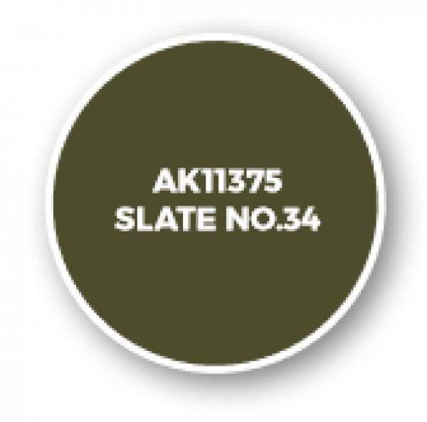 AK-Interactive: AFV Acrylics (3rd Gen) - Slate No.34