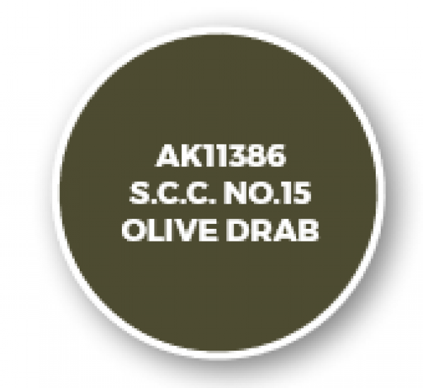 AK-Interactive: AFV Acrylics (3rd Gen) - S.C.C. No.15 Olive Drab
