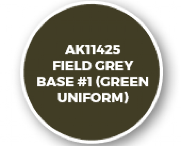 AK-Interactive: Figure Series Acrylics (3rd Gen) - Field Grey Base #1 (Green uniform)