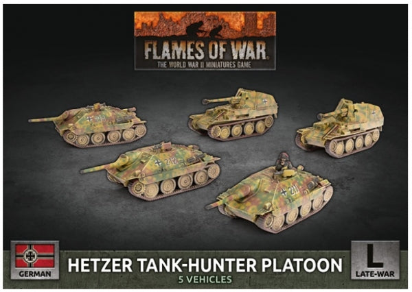 Flames Of War (WWII): (German) Hetzer/Marder Tank Hunter Platoon (x5 Plastic)