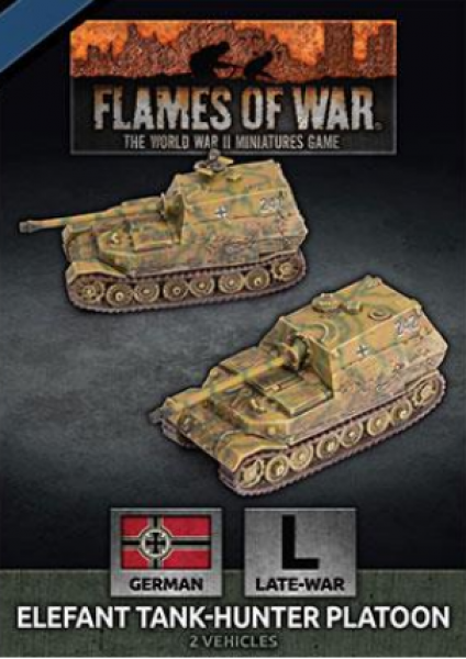Flames Of War (WWII): (German) Elefant Tank-Hunter Platoon (x2)