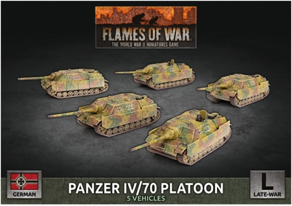Flames Of War (WWII): (German) Panzer IV/70 Tank Platoon (x5 Plastic)