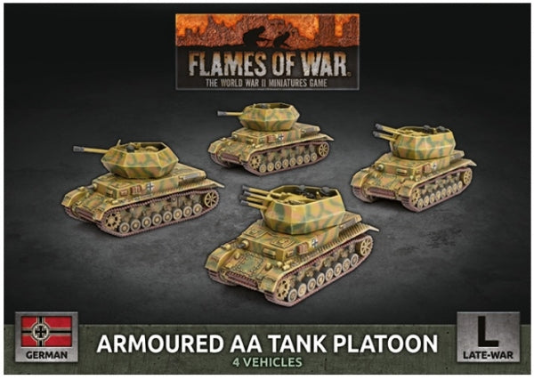 Flames Of War (WWII): (German) Armoured AA Tank Platoon (x4 Plastic)