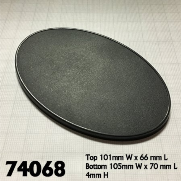 Bases: 105mm x 70mm Oval Gaming Base (4)