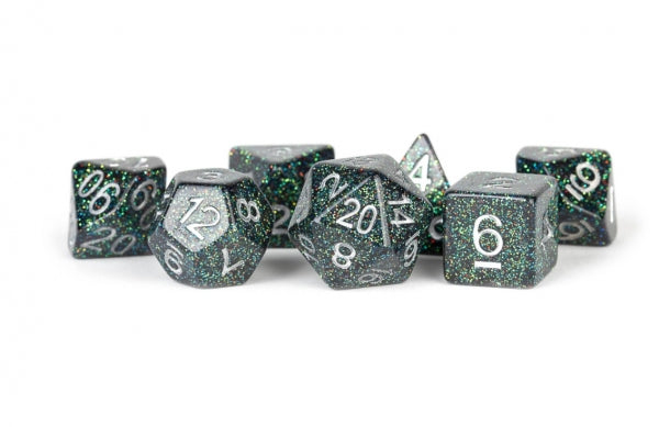 Metallic Dice: 16mm RESIN Polyhedral Dice Set - Astro Mica (7)