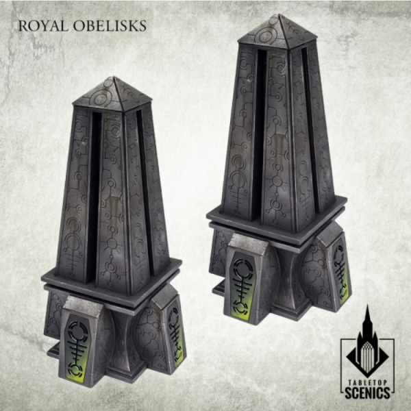 Kromlech Tabletop Scenics: Nekropolis Immortal City - Royal Obelisks (2)