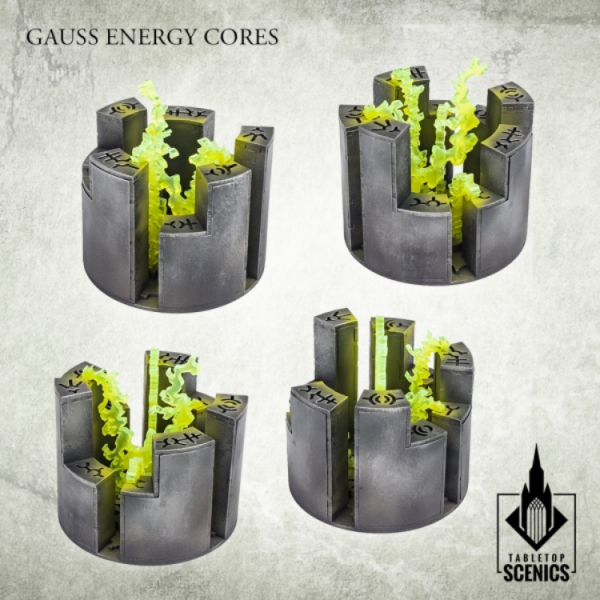 Kromlech Tabletop Scenics: Nekropolis Immortal City - Gauss Energy Cores (4)