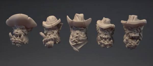 MaxMini: Gunslinger Orcs Heads (10)