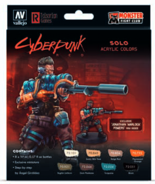 Game Color Series: Solo Acrylic Colors by Cyberpunk Red w/exclusive Jonathan ‘Warlock’ Powers mi