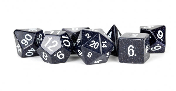 Poly Dice Set: 16mm Stone Poly Dice Set - Blue Sandstone (7)