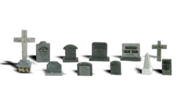 Woodland Scenics: O-scale Tombstones