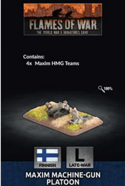 Flames Of War: Finnish Maxim MG Platoon (x4)